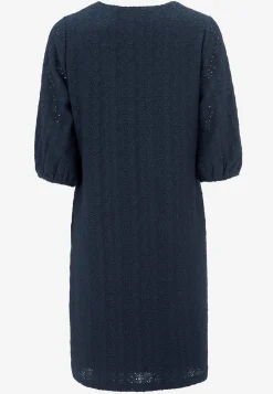 Jerseykjole med hulbroderi