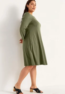 Jerseykjole med lommer