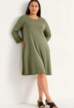 Jerseykjole med lommer