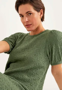 Jerseykjole med struktur