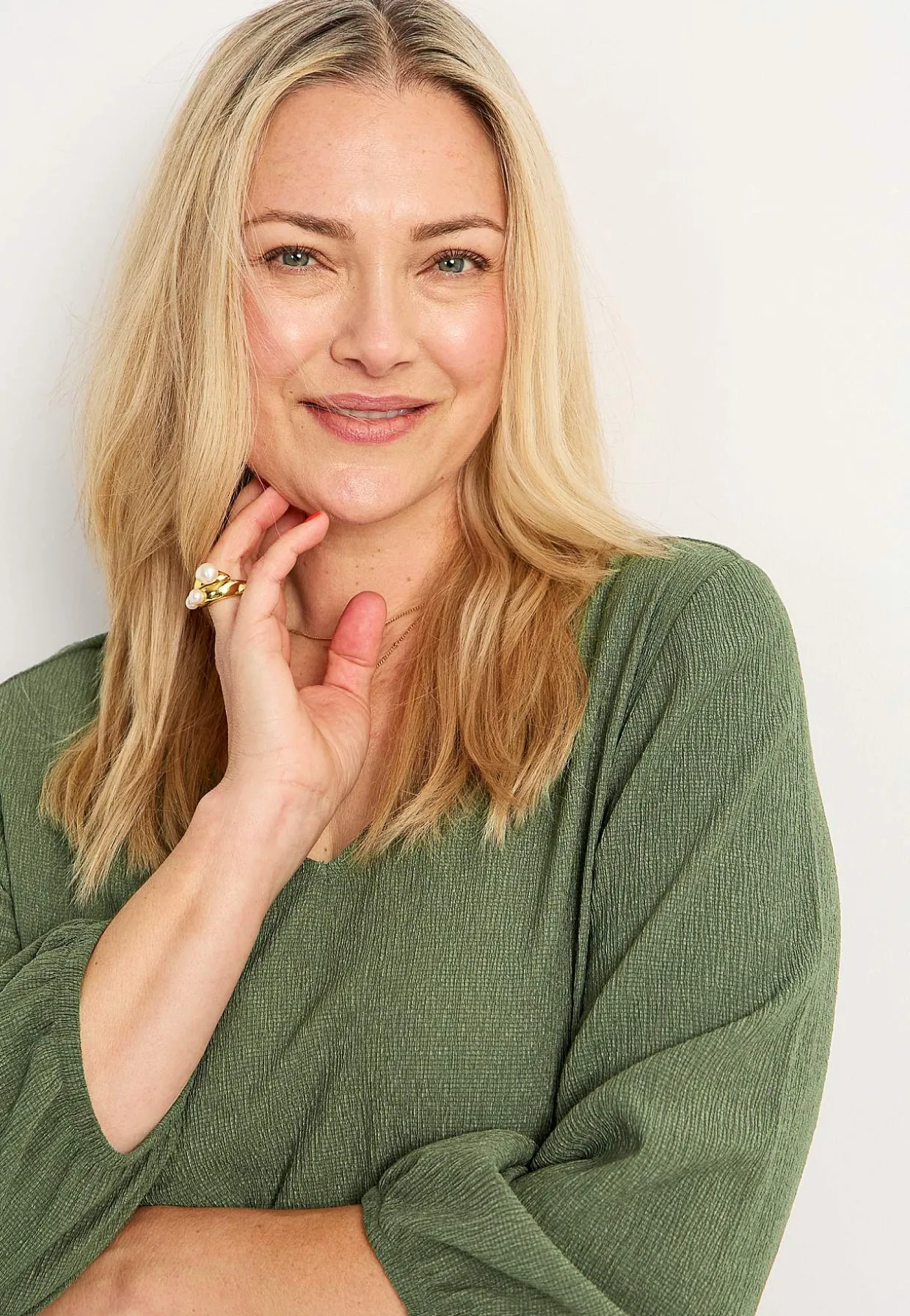 Jerseykjole med strukturmønster