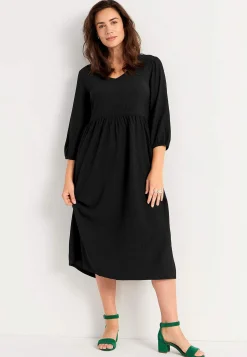 Jerseykjole med strukturmønster