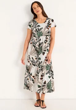 Jerseykjole med volant