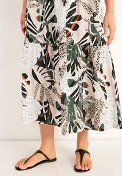 Jerseykjole med volant