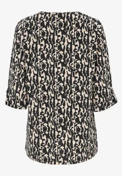 Jerseytop med 3/4 lange ærmer