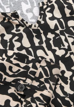 Jerseytop med 3/4 lange ærmer