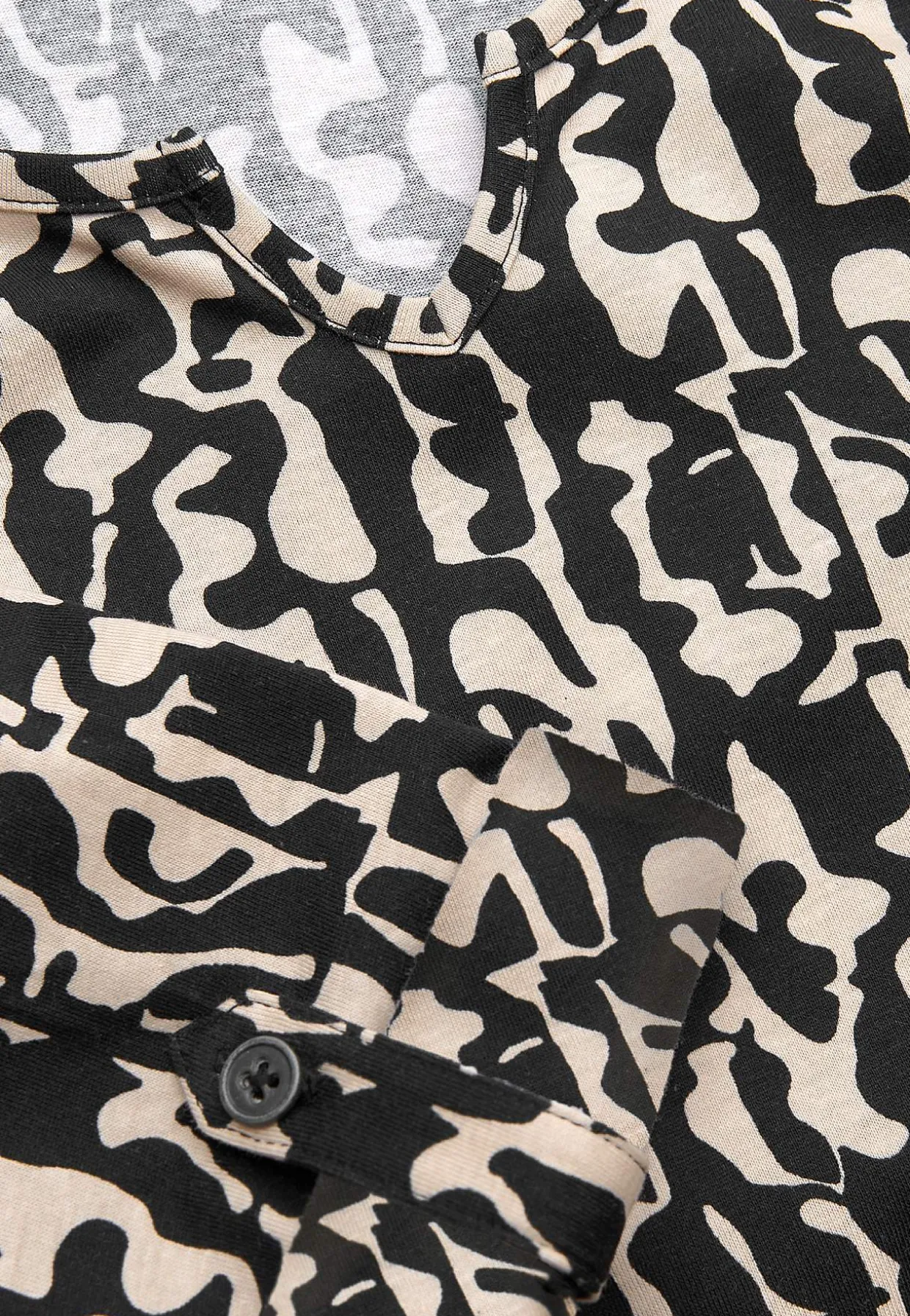 Jerseytop med 3/4 lange ærmer