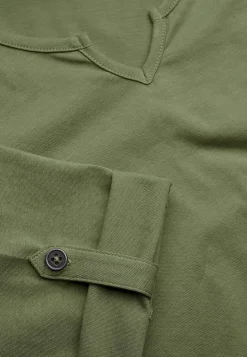 Jerseytop med 3/4 lange ærmer