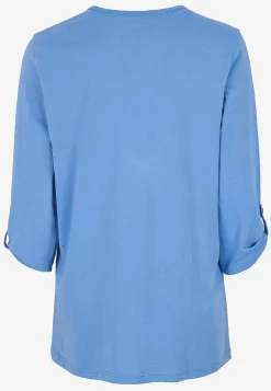 Jerseytop med 3/4 lange ærmer