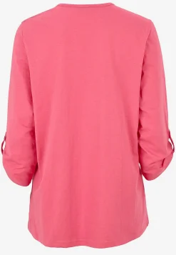 Jerseytop med 3/4 lange ærmer