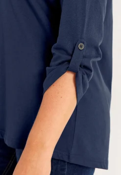 Jerseytop med 3/4 lange ærmer