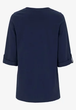 Jerseytop med 3/4 lange ærmer