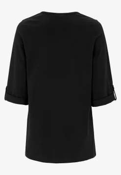 Jerseytop med 3/4 lange ærmer