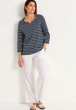 Jerseytop med 3/4 lange ærmer