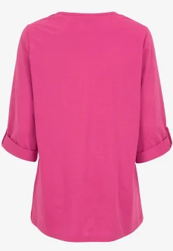 Jerseytop med 3/4 lange ærmer