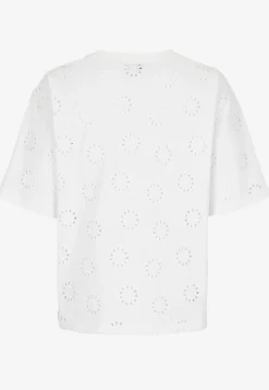 Jerseytop med broderet hulmønster | Cellbes