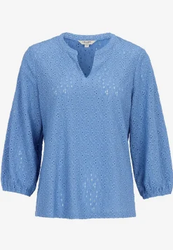 Jerseytop med broderet hulmønster | Cellbes