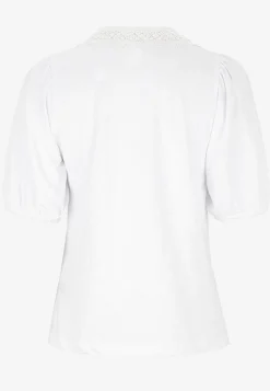 Jerseytop med broderi