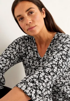 Jerseytop med flagrende ærmer