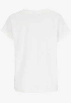 Jerseytop med hulbroderi