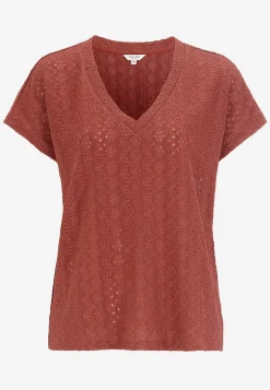 Jerseytop med hulbroderi