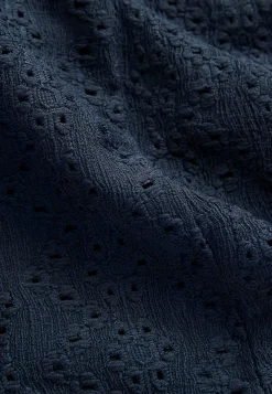 Jerseytop med hulbroderi