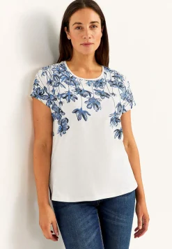 Jerseytop med korte ærmer