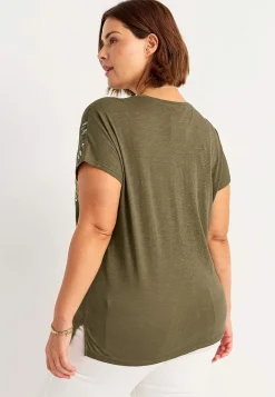 Jerseytop med korte ærmer