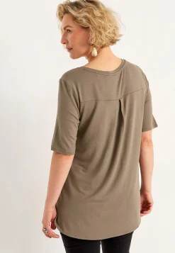 Jerseytop med korte ærmer