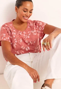 Jerseytop med korte ærmer