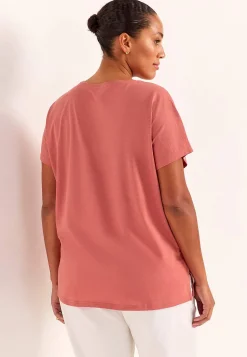 Jerseytop med korte ærmer