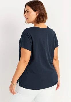 Jerseytop med korte ærmer