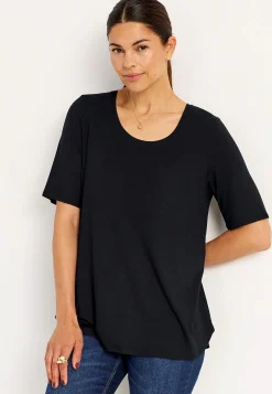 Jerseytop med korte ærmer