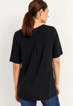 Jerseytop med korte ærmer