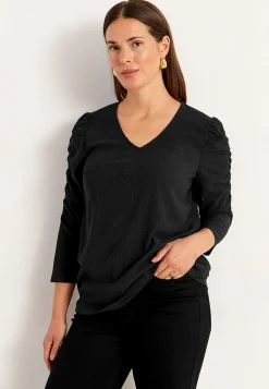 Jerseytop med struktur