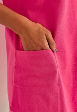 Jerseytunika i økologisk bomuld med lommer