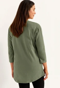 Jerseytunika i økologisk bomuld med lommer