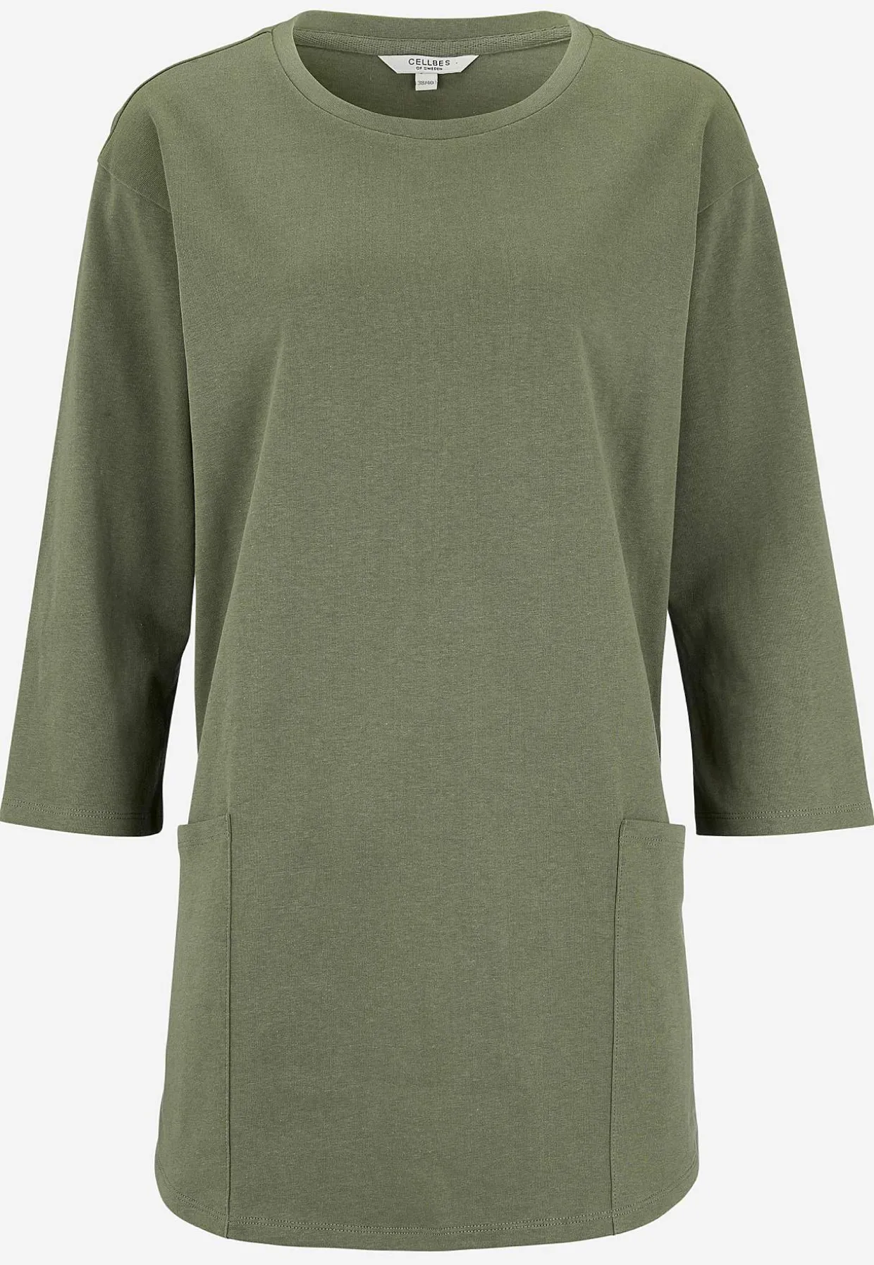 Jerseytunika i økologisk bomuld med lommer