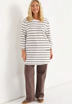 Jerseytunika i økologisk bomuld med lommer