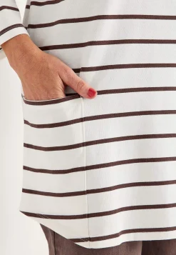 Jerseytunika i økologisk bomuld med lommer