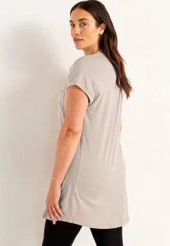 Jerseytunika i modalmiks med metalknapper | Cellbes