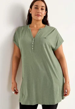 Jerseytunika i modalmiks med metalknapper | Cellbes