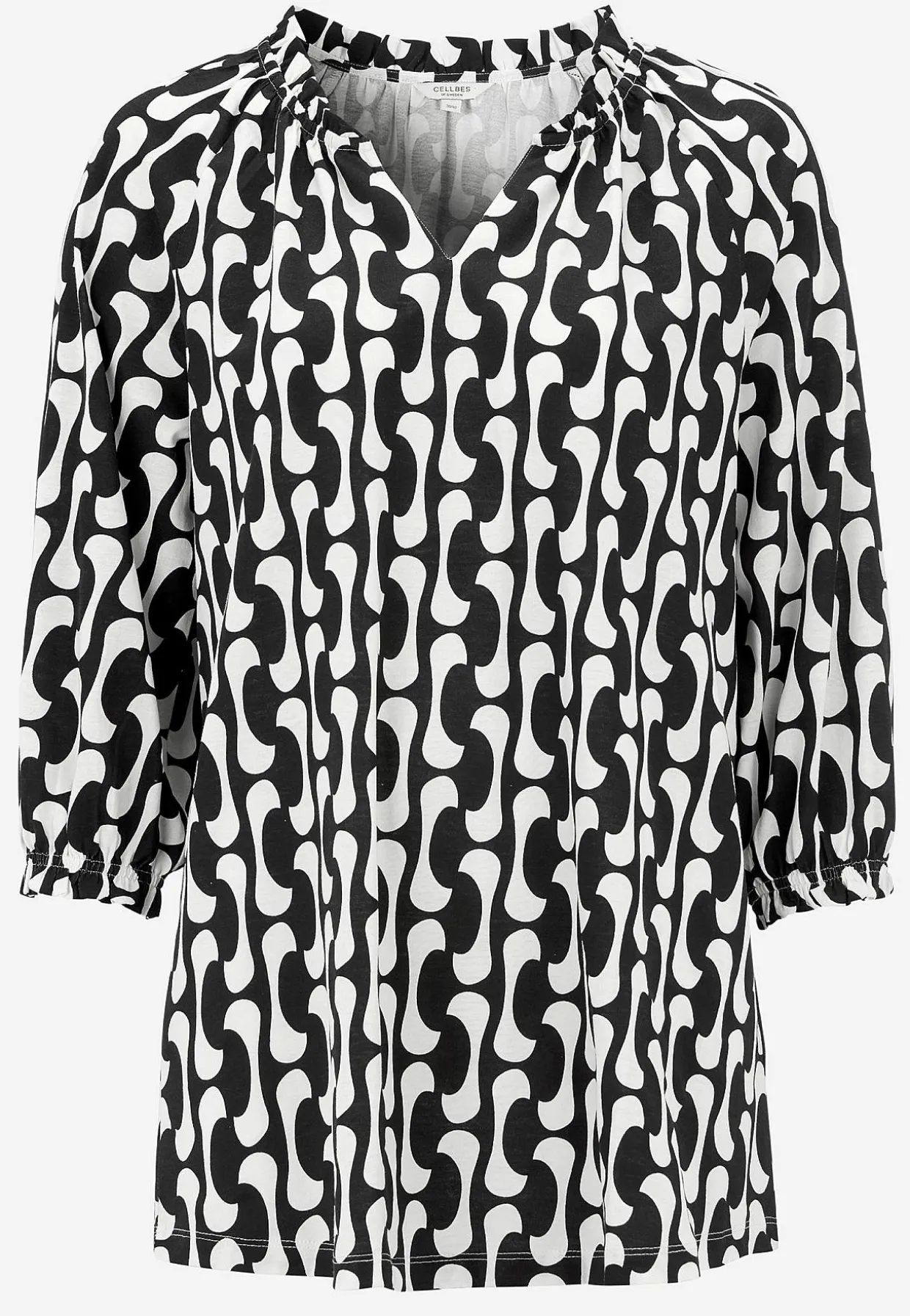 Jerseytunika med 3/4 lange ærmer