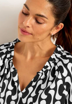 Jerseytunika med 3/4 lange ærmer