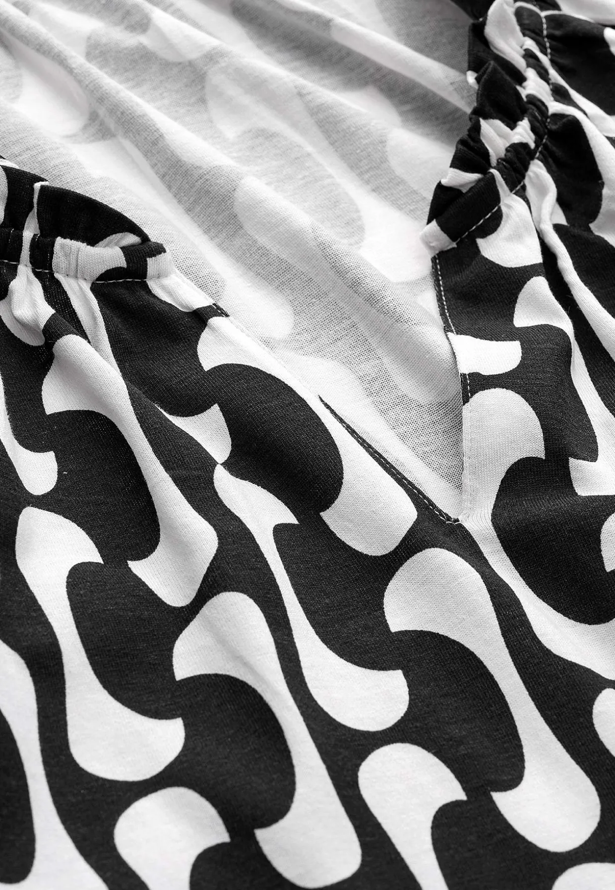 Jerseytunika med 3/4 lange ærmer