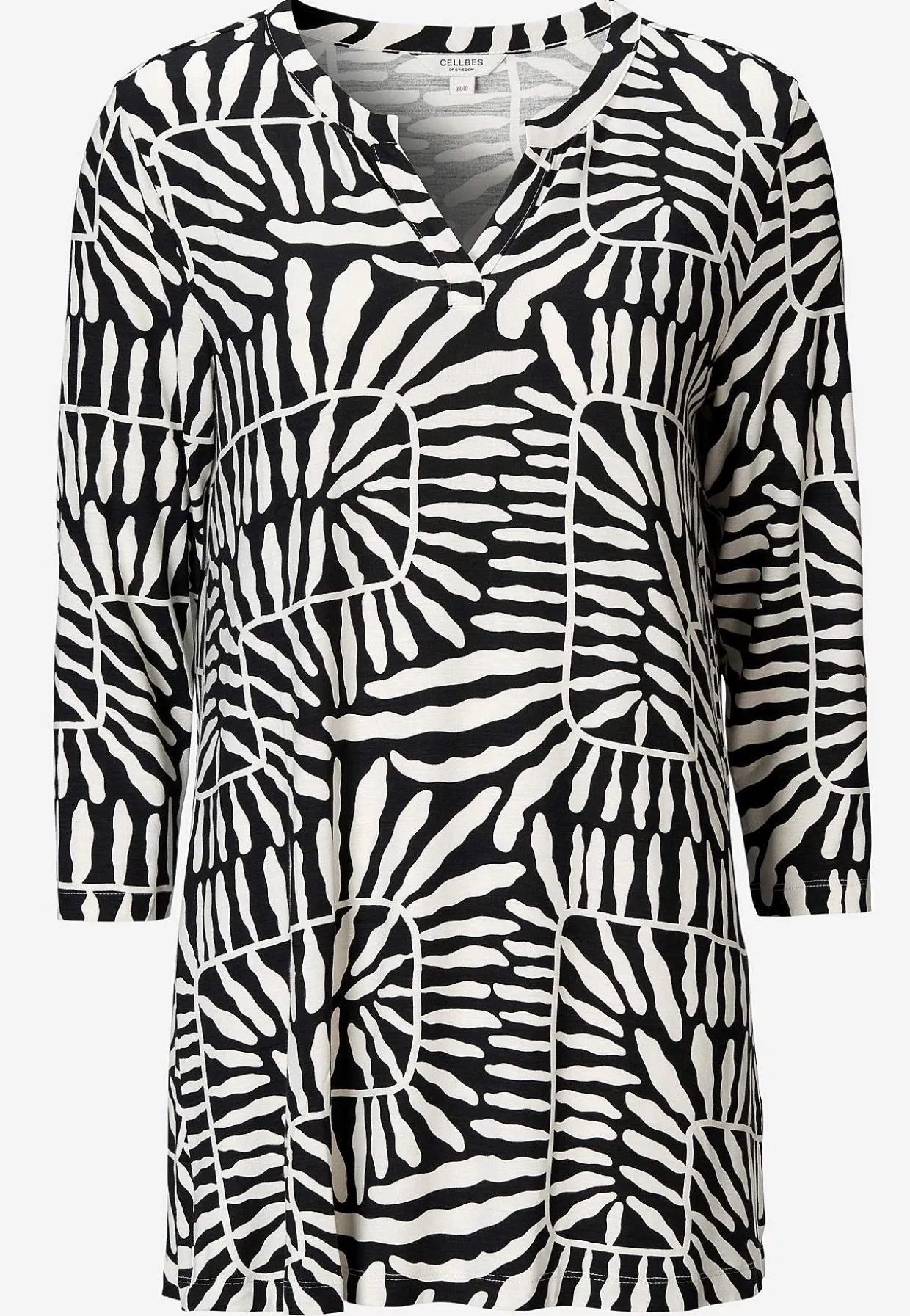 Jerseytunika med 3/4 ærme