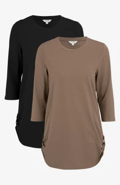 Jerseytunika med 3/4 ærme Alexia 2-pack | Cellbes