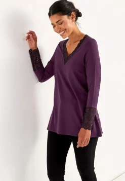 Jerseytunika med blondedetaljer | Cellbes