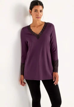 Jerseytunika med blondedetaljer | Cellbes