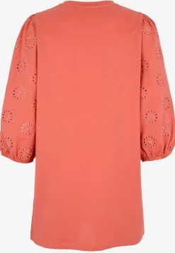 Jerseytunika med broderede ærmer